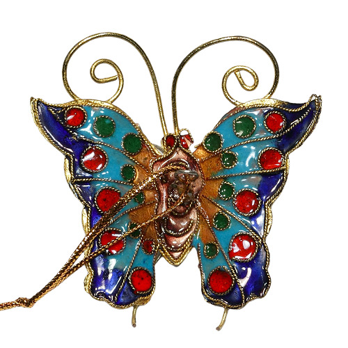Schmetterling, Deko, Cloisonne Emaille, 0383 - zum Schließen ins Bild klicken